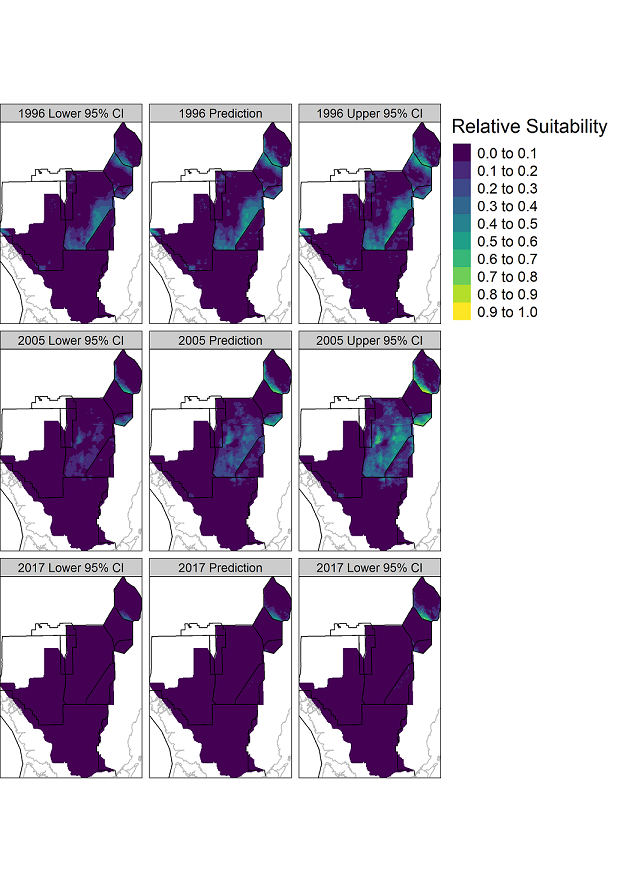 Snail kite nest output map